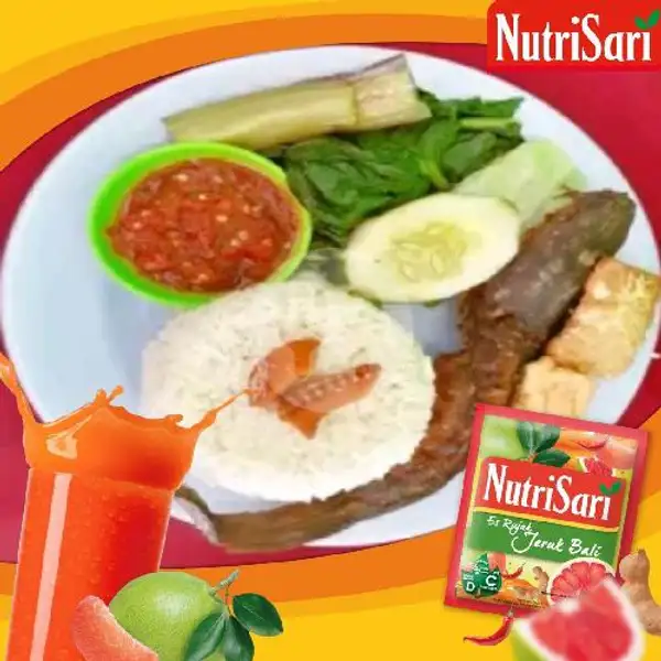 Paket Hemat Nastemle+nutrisari Es Rujak Jeruk Bali | Nasi Tempong Lina, Denpasar
