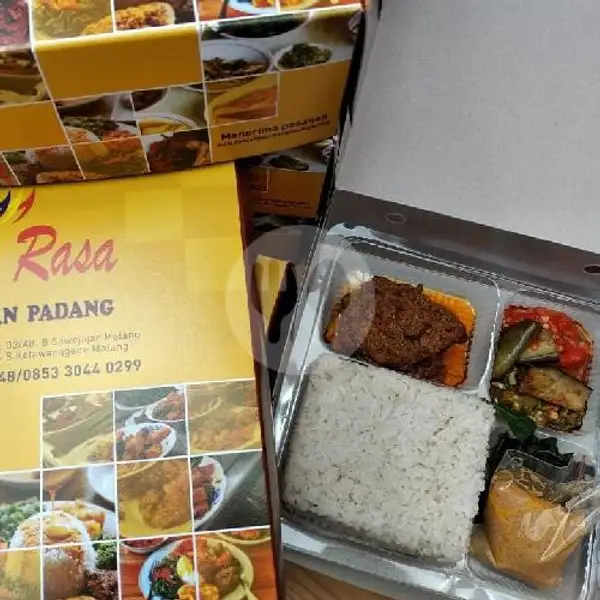 Nasi Kotak Daging Dendeng Balado | Nasi Padang Sari Rasa (Spesial Ayam Pop & Rendang Daging), Sawojajar