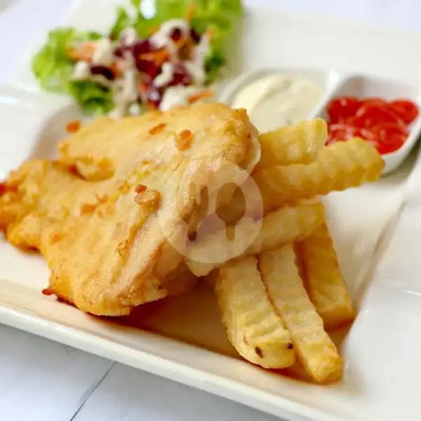 Fish & Chips | Pink Elephant Coffee And Lounge, Margoutomo