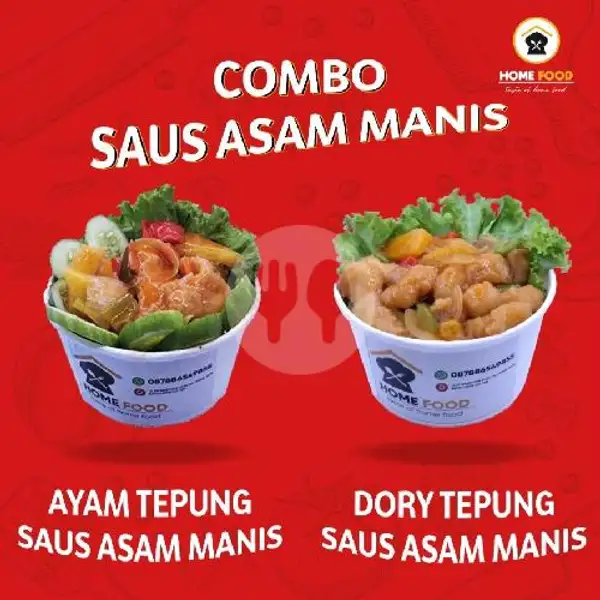 COMBO, Chicken Dan Dory Fillet Saus Asam Manis | Home Food, Cipondoh