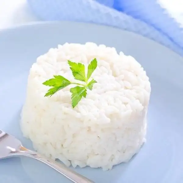 Nasi Putih | Ayam Bakar Bang Juna, Pondok Gede