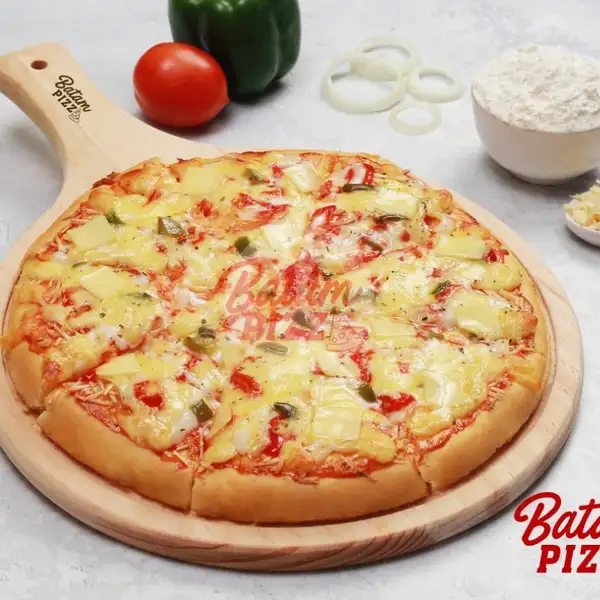 Full Cheese Pizza Premium Medium 24 cm | Burger Ramly / Batam Burger, Bengkong Cahaya Garden