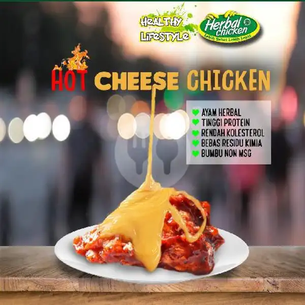 Hot Cheese Dada/Paha Atas + Nasi | Herbal Chicken Kepanjen, Seruni
