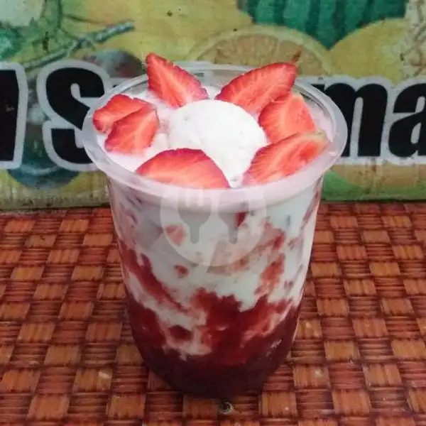 Ice Cream Korean Strawberry Milk | Alpukat Kocok & Es Teler, Citamiang