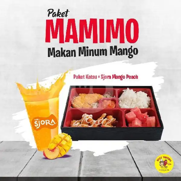 Paket Katsu + Sjora Mango Peach | Spicy Yakiniku (Rice Bowl), Teuku Umar