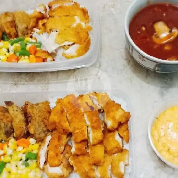 Rice Box Chicken Katsu Vegetable Mix | Depot Laris, Pringapus