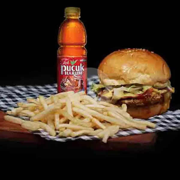 Chicago Beef Burger MEAL | Burger Bros, Menteng