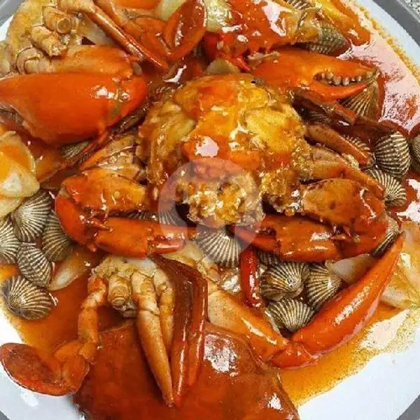 Kepiting Jumbo + Kerang + Udang Rica rica | Seafood Kedai Om Chan Kerang, Kepiting & Lobster, Mie & Nasi, Jl.Nyai A.Dahlan