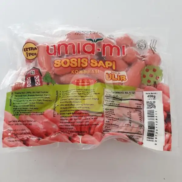 Sosis Sapi Ulir Umiami Isi 50 Pcs (450 G ) | Daniswara Frozenfood