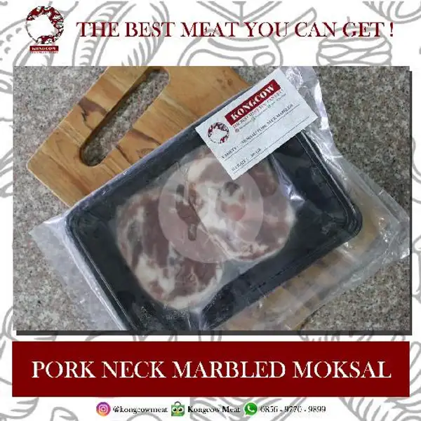 Pork Neck Marbled Moksal - 300gr | Daging Kongcowmeat