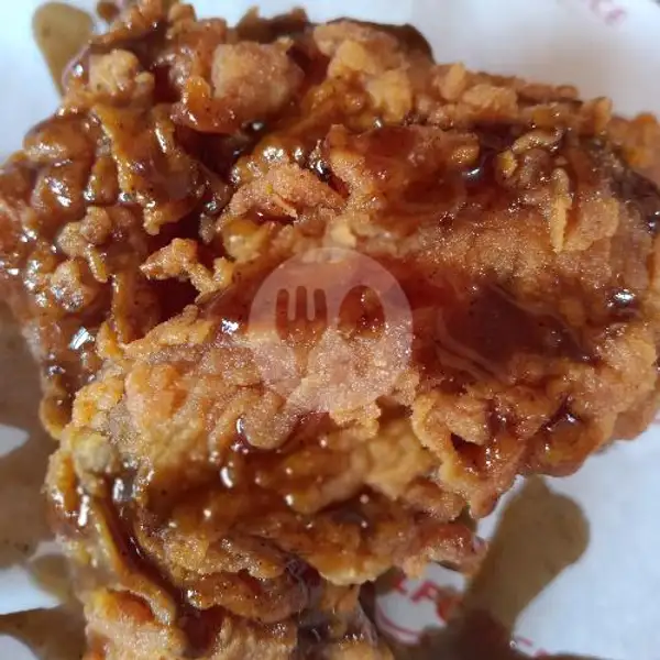 Original Ayam Dada Besar + Sauce Barbeque | Liber'o Fried Chicken, Cabang Kimaja-1 Way Halim