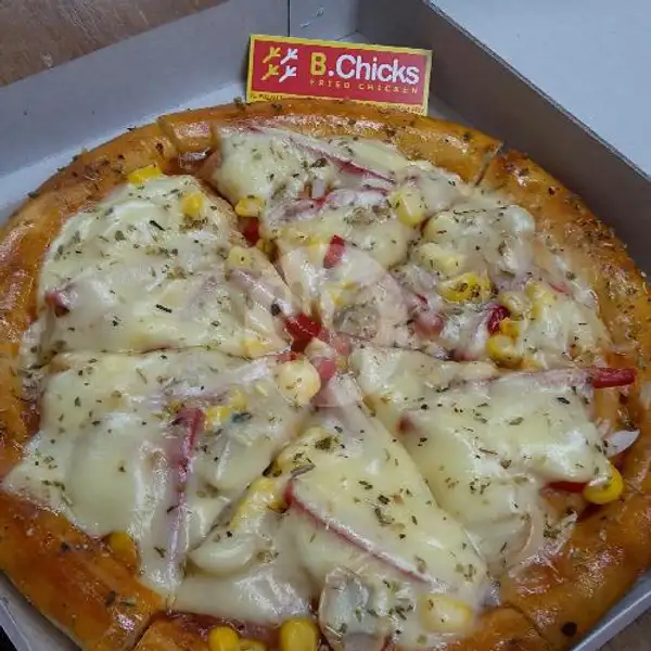Pizza Ayam Bundar Diameter 20 Cm | Ayam Goreng B.Chicks, Dauh Puri Klod