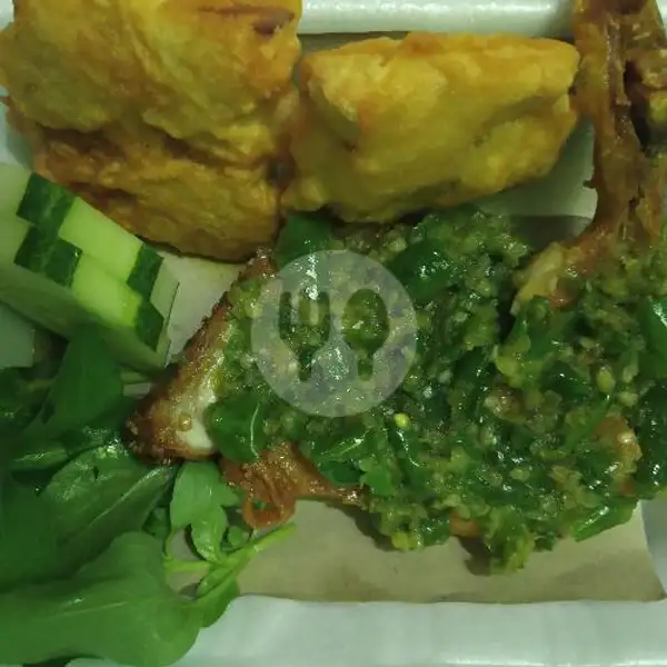 Paket Ijo Ceria+Es Teh Free | Ayam Geprek Ceria (Pedasnya Pool), Bunga Raya
