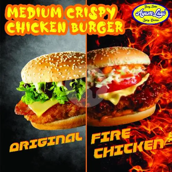 Medium Crispy Chicken Burger | Ayam Lagi Bang Zakki, Medan Satria