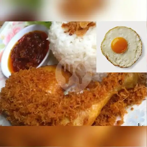 Nasi Ayam Ukep+Telur Ceplok | Nasi Krawu Hj Azizah, Tambaksari