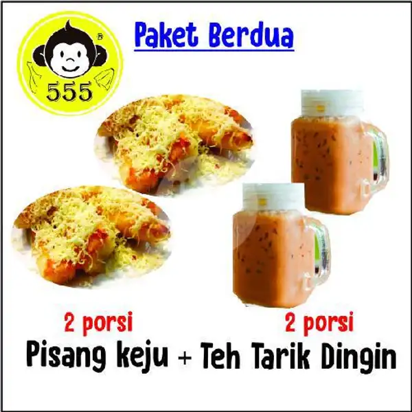 Paket Ber-2 (2 Pisang Keju + 2 Teh Tarik) | Ayam Geprek Red Devil, Playground Pelita