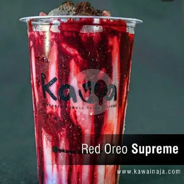 Red Oreo Supreame | Kawa Japanesse Bubble Tea & Coffee, Kyai Tambak Deras
