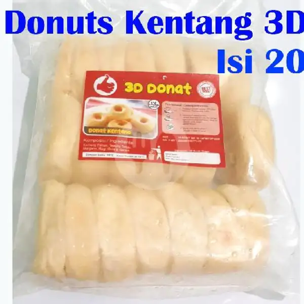 Donuts Kentang 3D Isi 20 + Gula Bubuk | Nopi Frozen Food