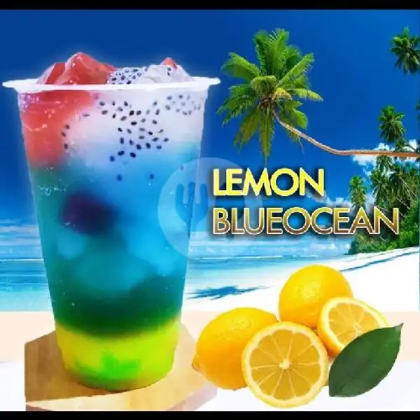 Lemon Blue Ocean | Es kopi & Cheese Thai Tea Rockopi, Gunung Putri