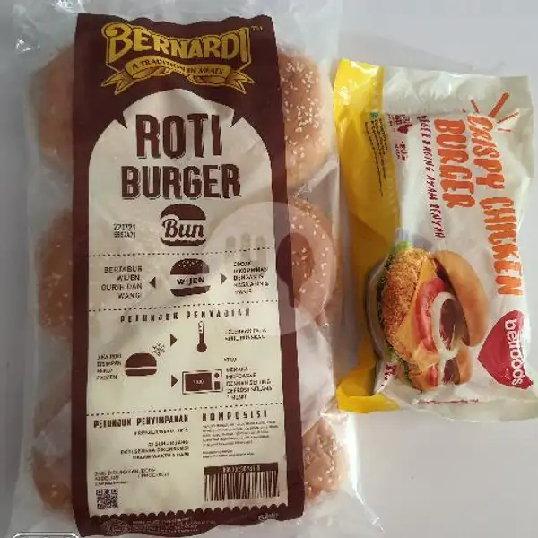 Paket Roti Wijen Bernardi + Chicken Crispy Belfoods (Stok 3 Paket) | Rizqi Frozen Food