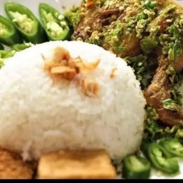Nasi+Ayam Ramuak Lado Ijo+Telur Dadar/Mata Sapi+Tahu Terong | Pecel Ayam & Ayam Geprek DZ, Gg Mela