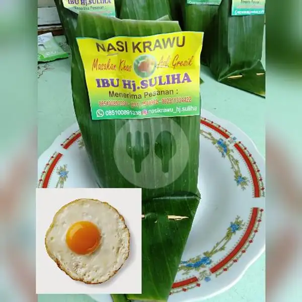 1 Nasi Krawu+Telur Ceplok | Nasi Krawu Hj Azizah, Tambaksari