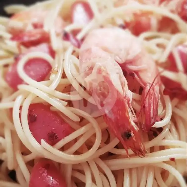 oglio spghetti with shrimps and sausage | Waroeng 'Rela Rasah', Bekasi Utara