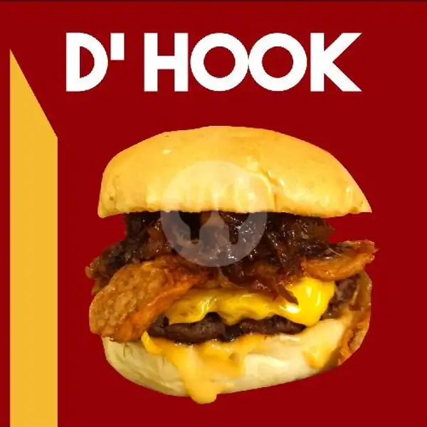 Beef Burger D'hook | Captain Burger, Genteng Biru