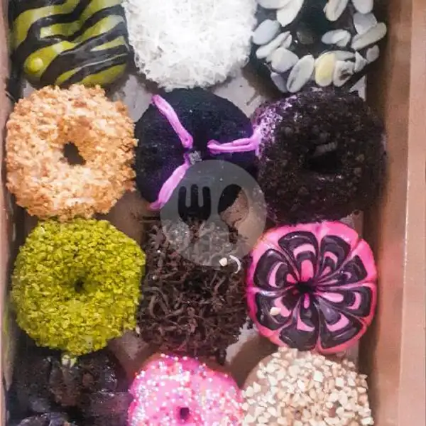 Donat Kentang Mini - Toping Mix Isi 12 | Happy Sugar Donuts