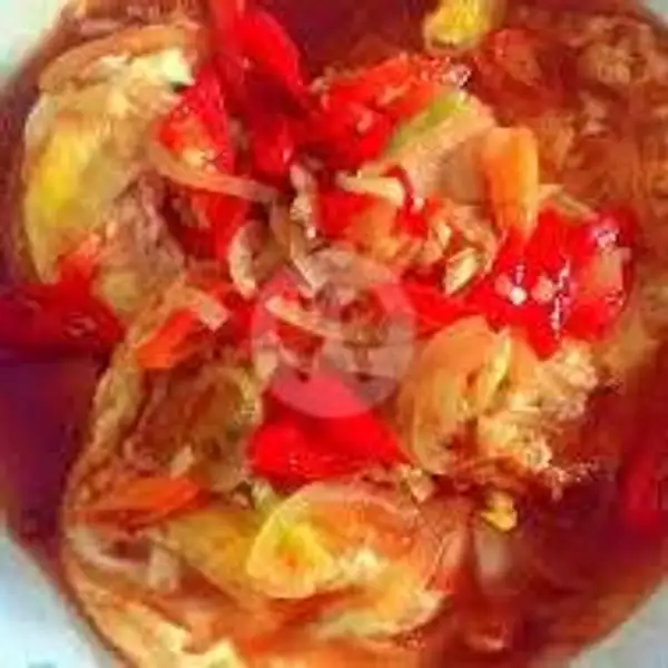 Telur Dadar / Ceplok Sauce Asam Manis + Nanas | Ayam Geprek Farish, Tlogosari Kulon