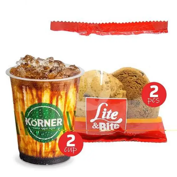 Combo Duo 2 Kopi Gula Aren + 2 L&B Choco Raisin Cookies Duo | Circle K, Bandara Soetta 3 Kedatangan Pick Up Zone (Korner)