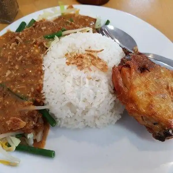 Nasi Pecel + Ayam Bumbu Rujak+ Tempe+ Peyek  k | Warnas Kemuning, Setrasari Mall