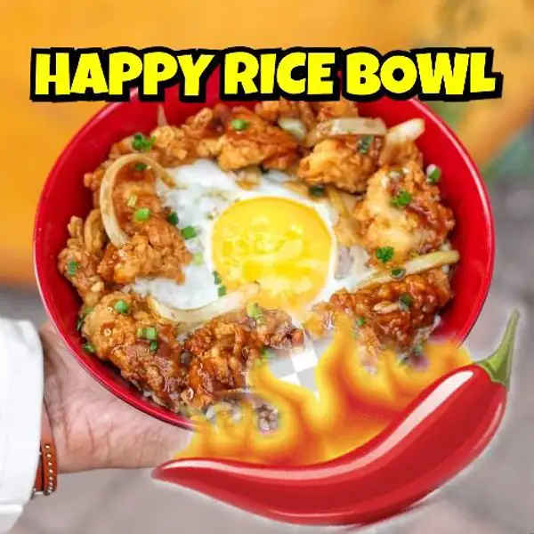 Super Hot Chicken Oriental With Egg | Happy Rice Bowl Ambarukmo, Banguntapan