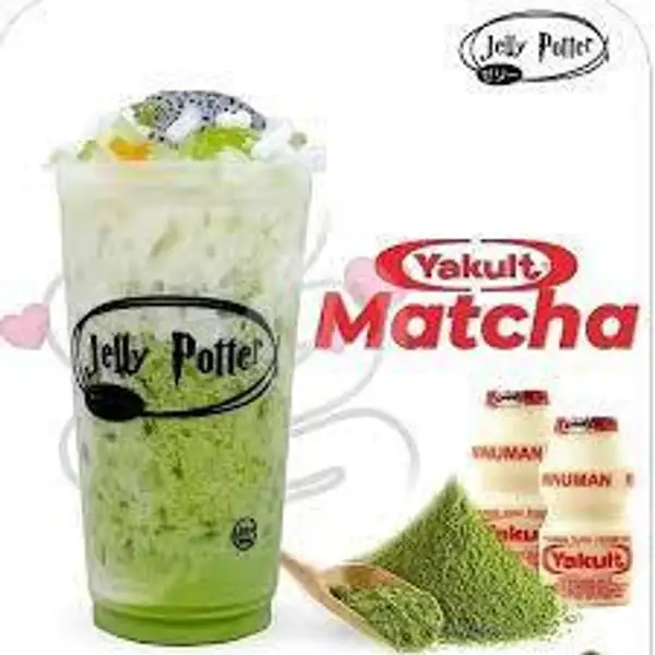 Matcha Mix Yakult | Jelly potter, Harjamukti