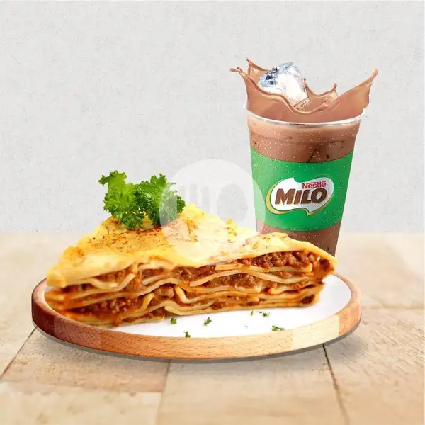 Paket PSBB Lasagna + Milo | Fiesta Steak, Mal Grand Indonesia