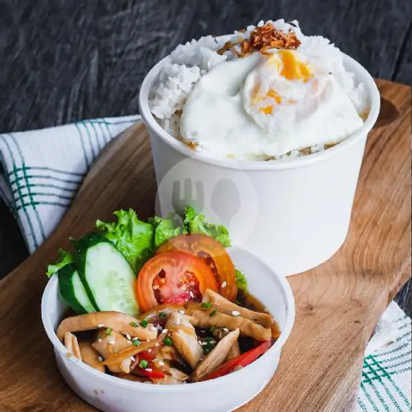 Chicken Yakiniku Rice | Two Fat Monks Asian Bistro & Coffee, Letda Tantular
