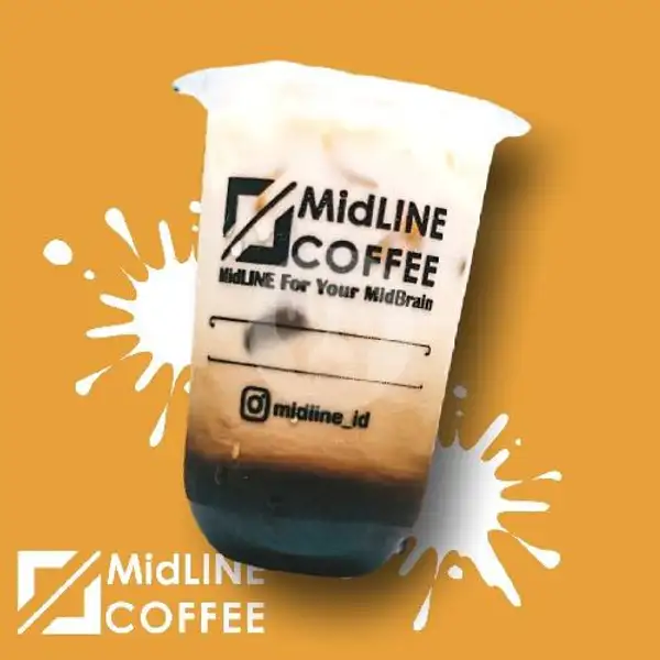 Es Kopi Susu Caramel | Midline Coffee, Bangil