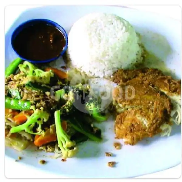 Nasi Capcay Ayam Penyet Dada | Ayam Penyet Jakarta, Dr Mansyur
