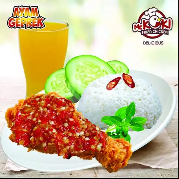 Geprek Paha1 ( Pilih Sambal Matah Atau Original ) | Mr Koki Fried Chicken, Bukit Kecil