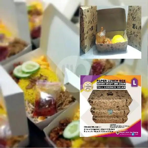 Naskun Biasa Paper Lunch Box | Nasi Kuning DEN ARKA, Pagarsih