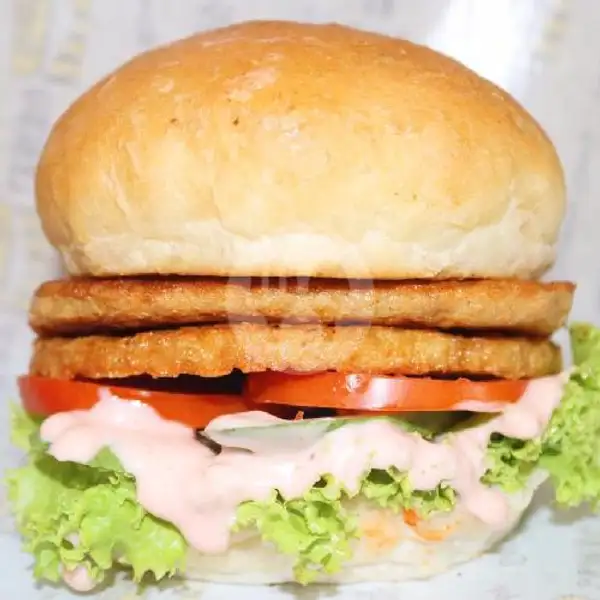 Burger Ayam Double | May Burger Batam (Ramly Tiban), Bank Mandiri Tiban