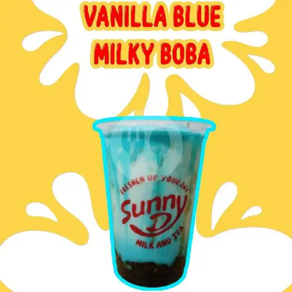 Vanilla Blue Milky Boba | Sunny D Milk and Tea