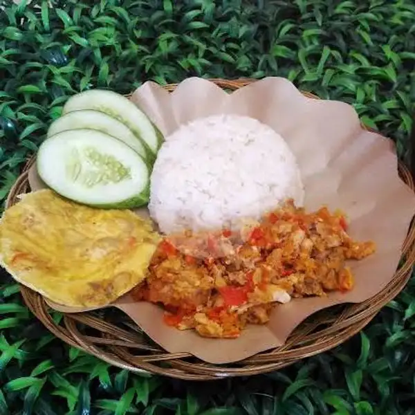 Paket 3. Ayam Geprek + Nasi + Telur Dadar | Sate Amudi, Panglima Aim