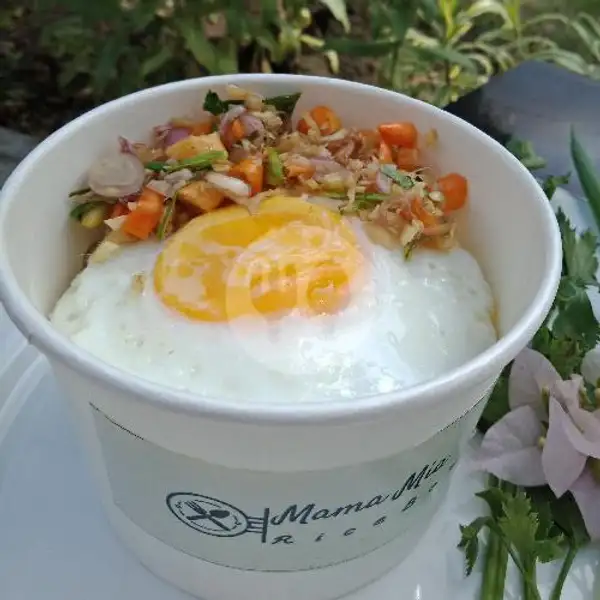 Rice Bowl Telur Ceplok Sambal Matah + TEH ( ES/HANGAT ) | Mia Rice Bowl (Ayam Geprek & Ayam Goreng), Bodeh