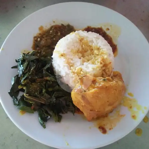 Nasi Ayam Gulai + Kuah + Sayur + Sambal | Masakan Padang Sari Raso Murah Meriah, Genteng Biru