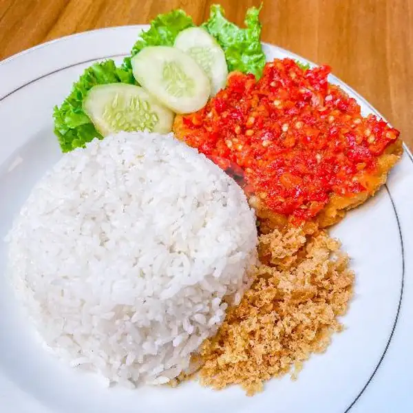 Ayam Geprek Fillet + Nasi | Kerang Kedai Dapurku