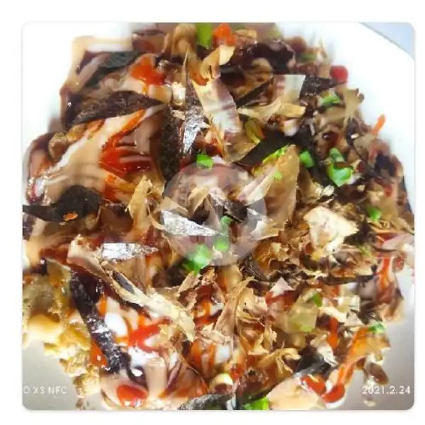 okonomiyaki cheese smoke complate | Kebab Burrito - Tea Coffee Milk - Milo Oreo - Kenz Sweet