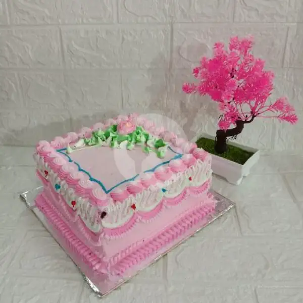 Tar Kotak Pink UK 24 | Rembulan Cake