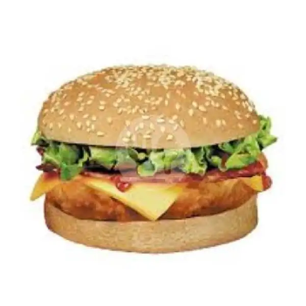 Chicken Chesee Burger | Ayam Bakar Bang Juna, Pondok Gede