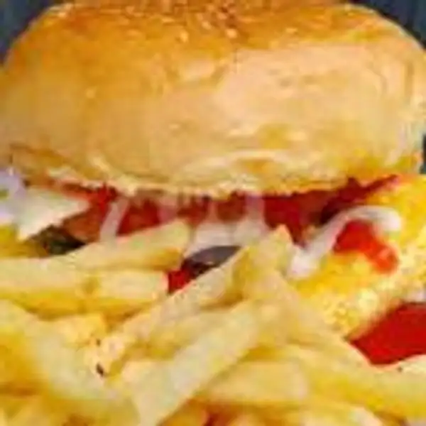 burger sapi keju+kentang goreng | Burger Kebab Nasi Dapoer Adz-ka, Bumi Parahyangan Kencana